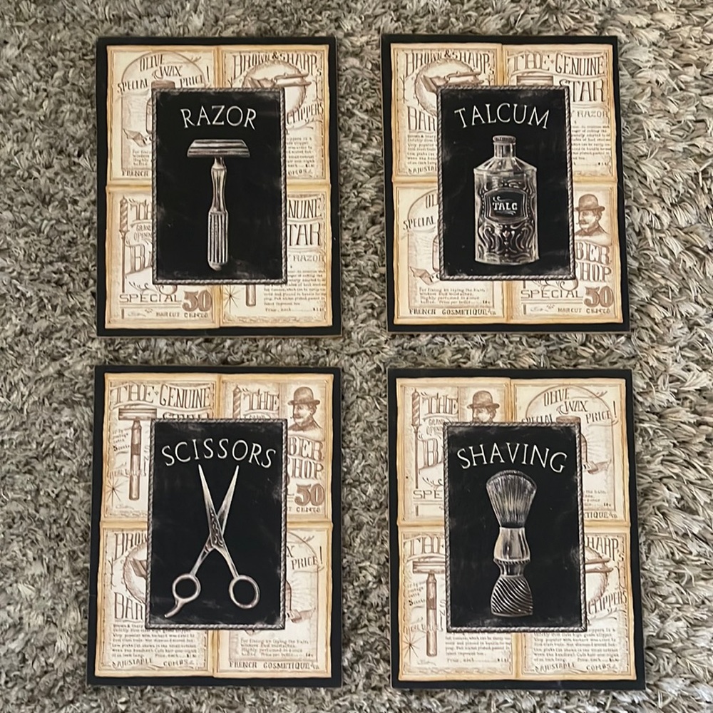 Wall Art, 8”x10”, 4 pieces.